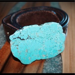 Turquoise Slab Belt Buckle